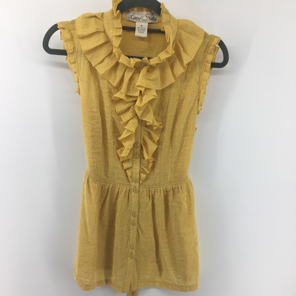 Anthropologie Love Notes Sleeveless Ruffled Top